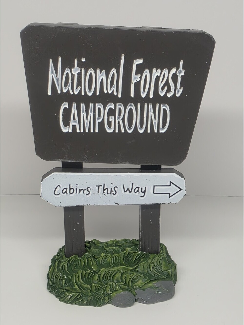 National Forest Campground Miniature Cast Resin Desktop Decor Sign